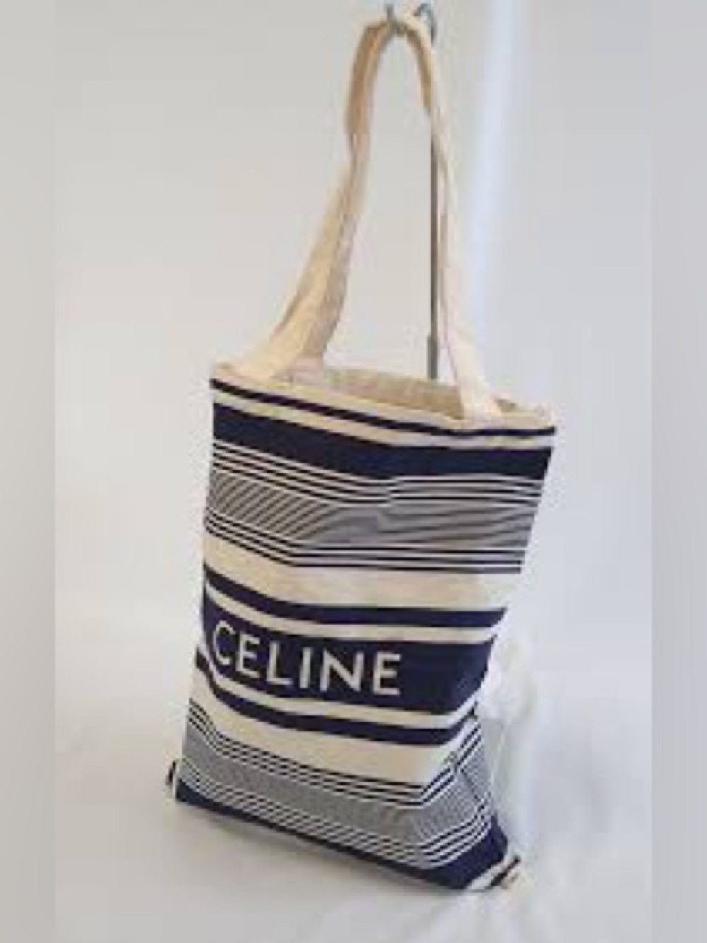 Celine Blue and White Striped Tote Bag New GWP
